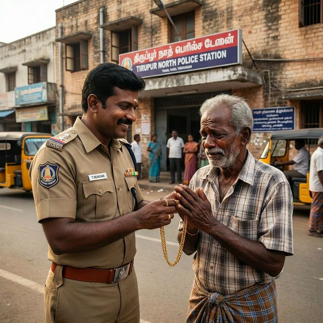 தங்க செயினை ஒப்படைத்த காவலர் - பொதுமக்களுக்கு முன்மாதிரி!
